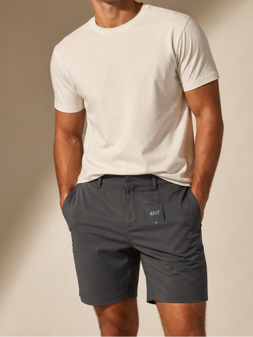 BYLT KINETIC Men’s Performance Shorts — Charcoal Gray